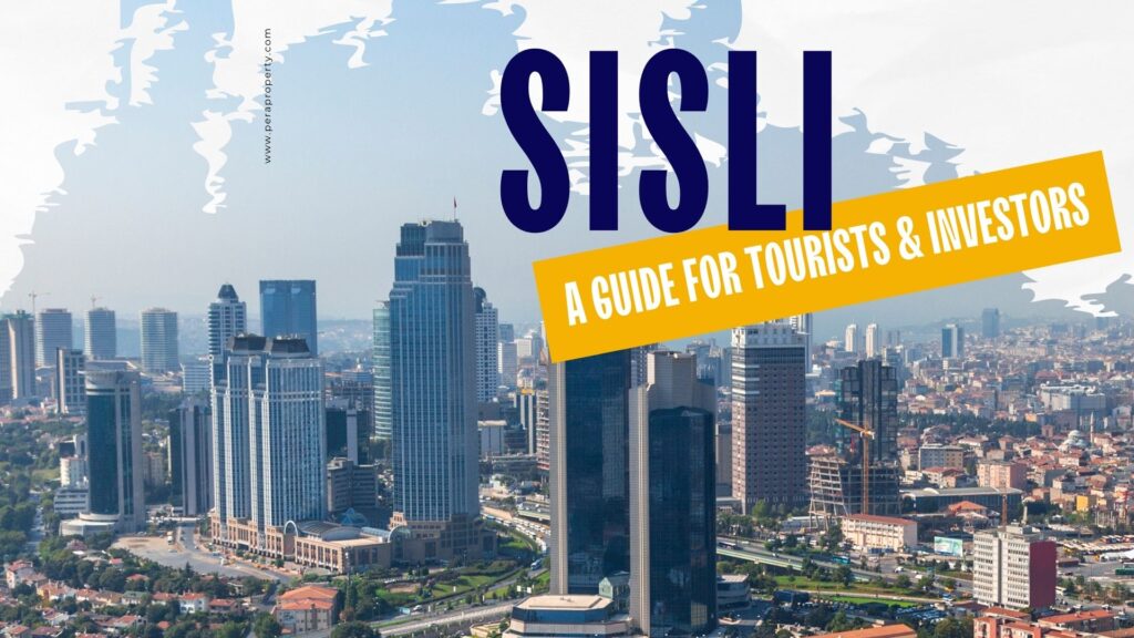 An aerial image of Sisli showing the skyscrapers in Levent