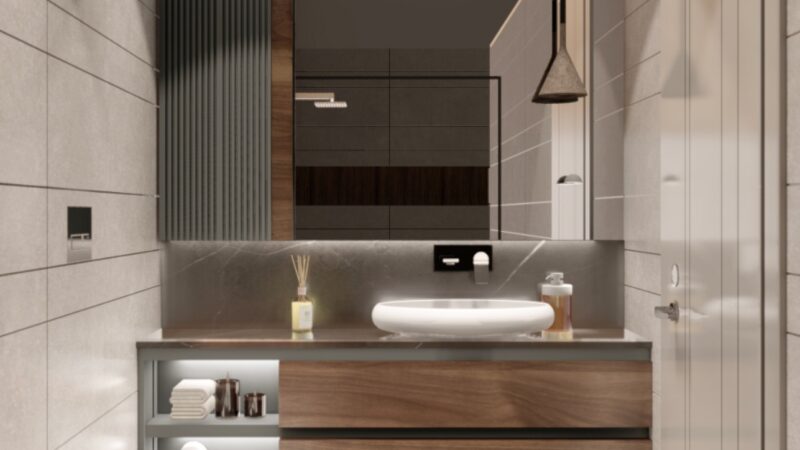 Render of a bathroom showing toilet and basin