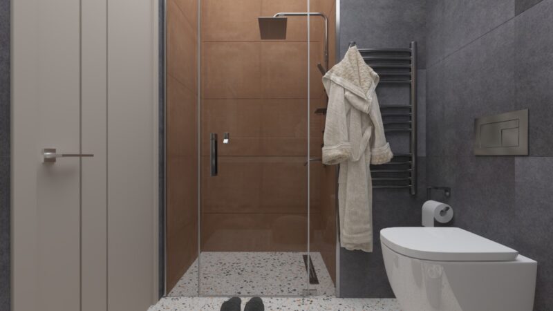 Bathroom showing the Shower and WC