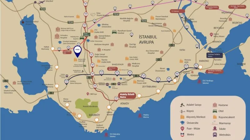 Location of project in Atakent