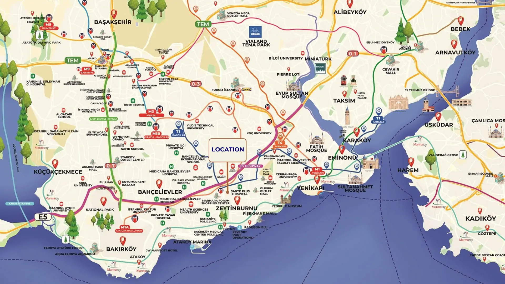 Project location map showing how close the project is to the old city and transportation networks