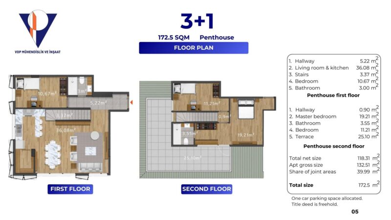 VOP Yuvam Dikilitas corner penthouse 3 bed