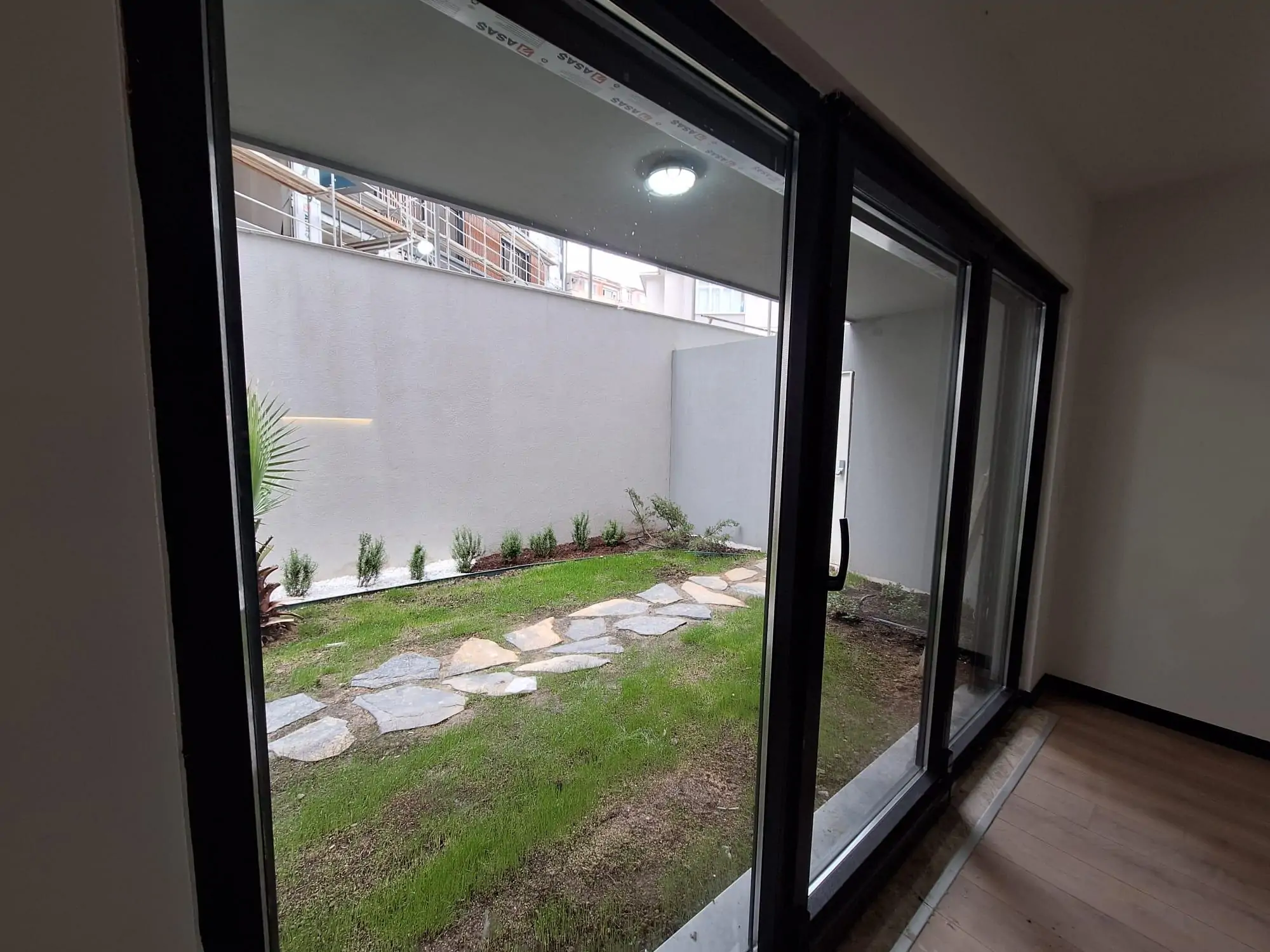 View of garden from living room