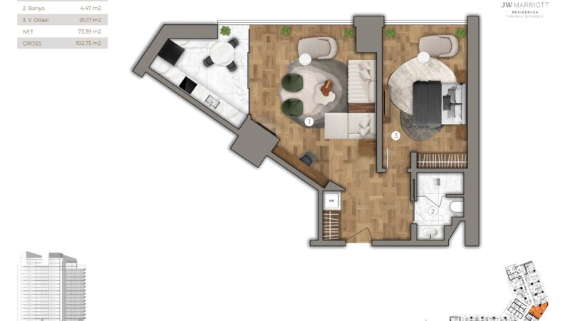 Marriot branded residence in elite Sariyer