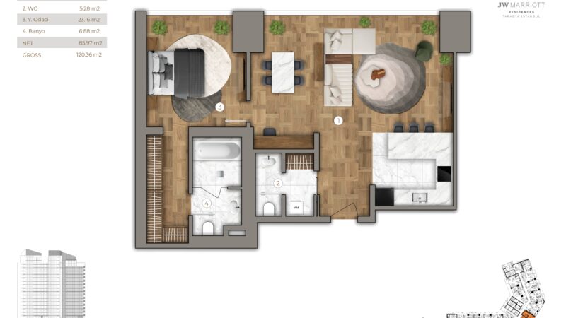 Marriot branded residence in elite Sariyer
