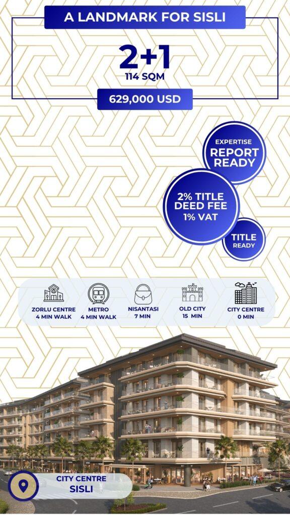 Sisli 2 bed special offer for 629,000 USD