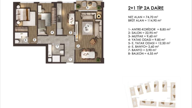2 bed apartment A Type