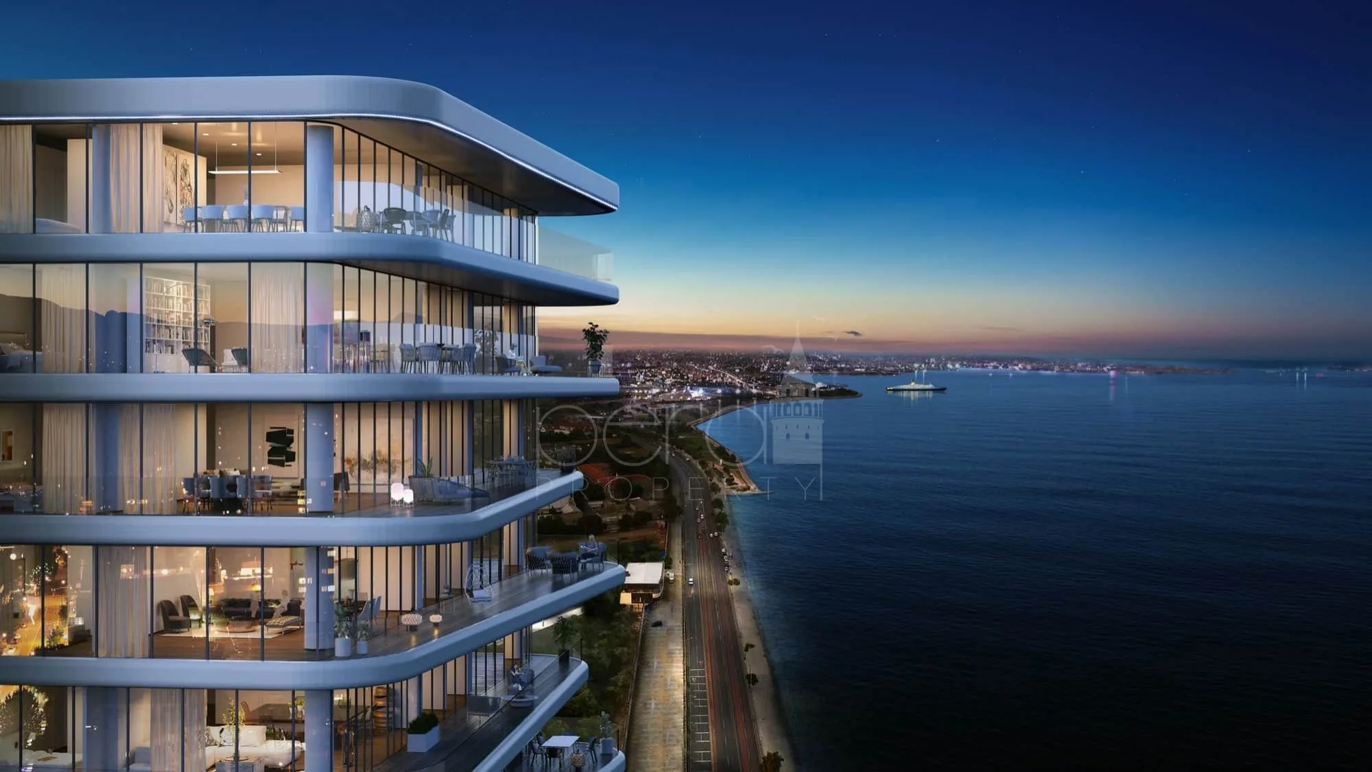 Panoramic Marmara sea views at the Zeytinburnu sea front