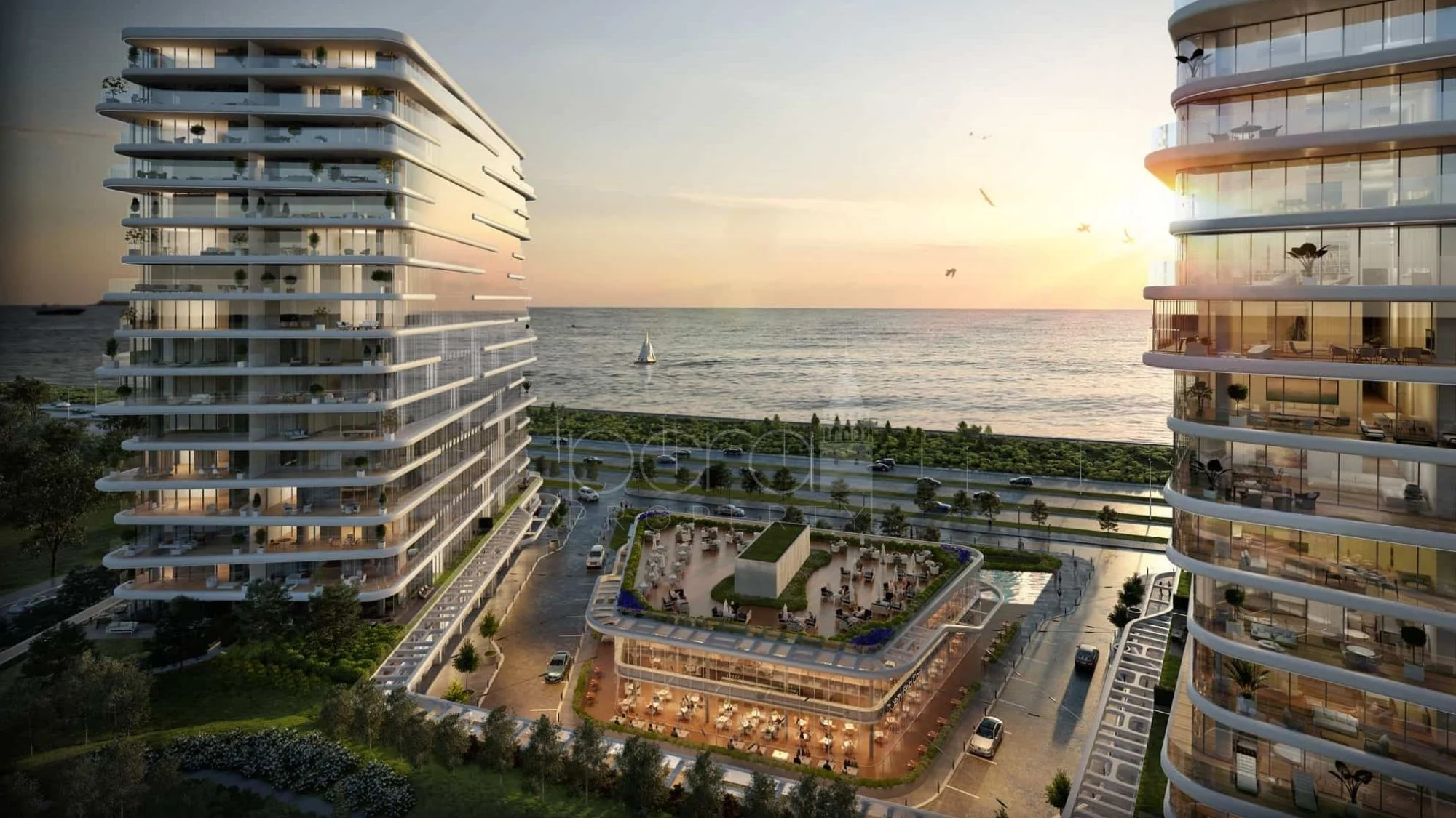 Panoramic Marmara sea views at the Zeytinburnu sea front
