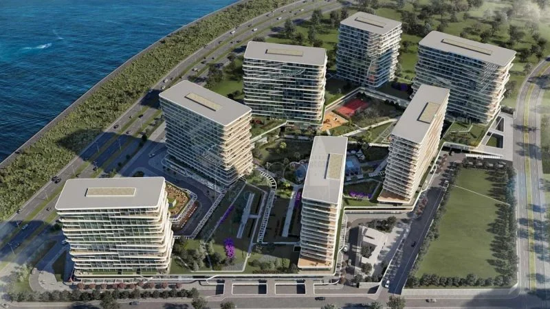 泽伊廷布尔努海滨的全景马尔马拉海景观