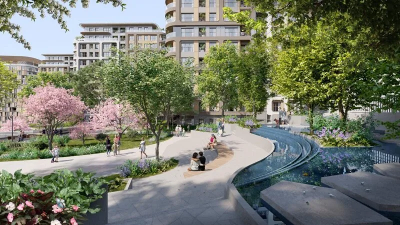 现代滨水住宅，坐落于庞大的金角湾园区