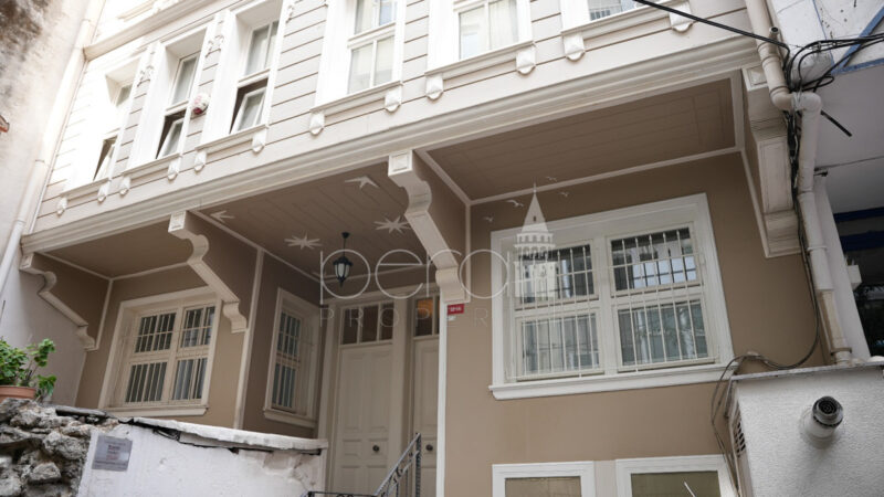 A view from the entrance to the building from the street