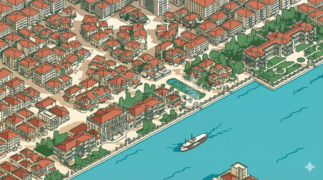 Isometric illustration of Beşiktaş