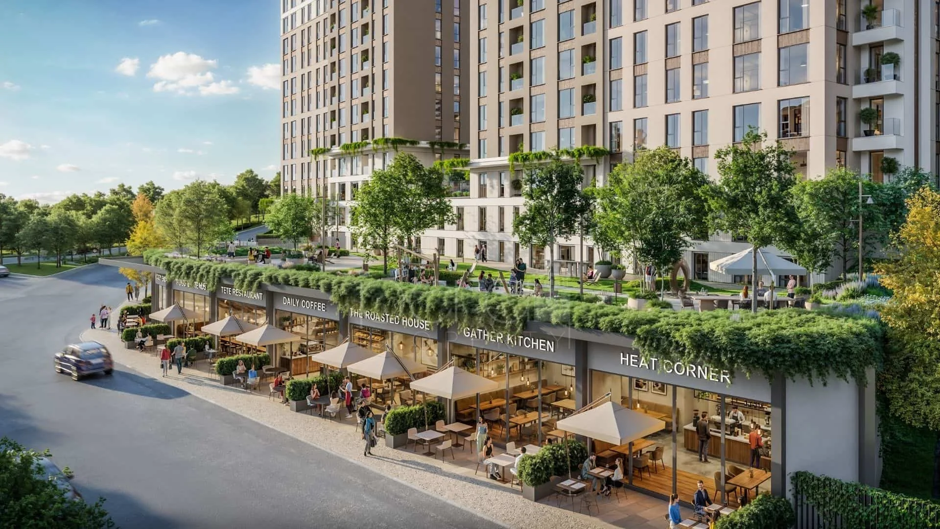 An apartment compound walking distance to the metro in G.Pasa