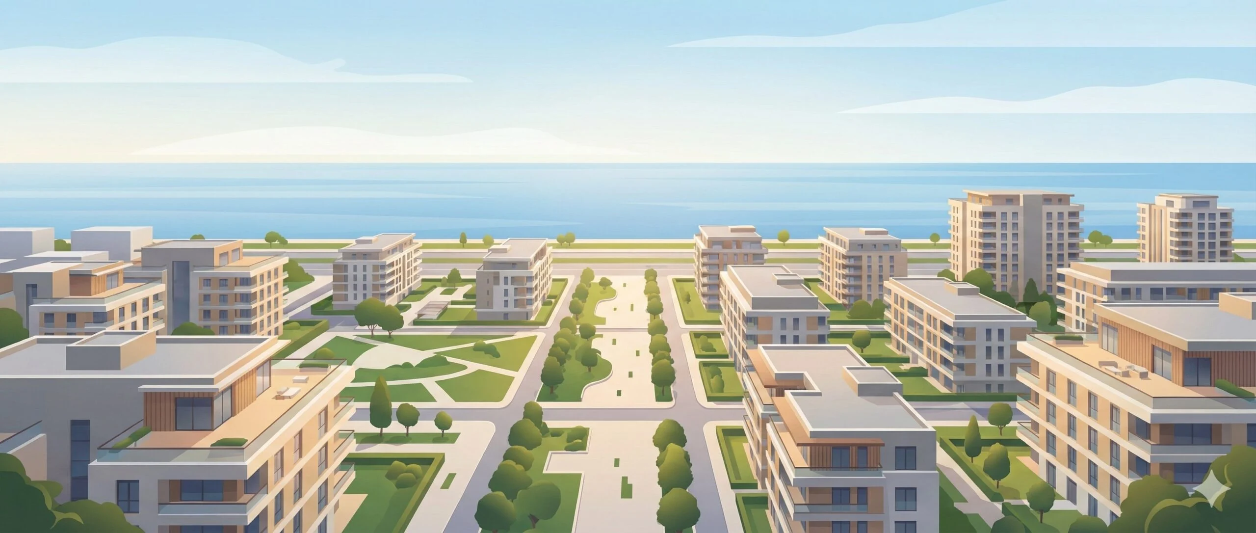 AN AI rendered image of Maltepe and its coastline