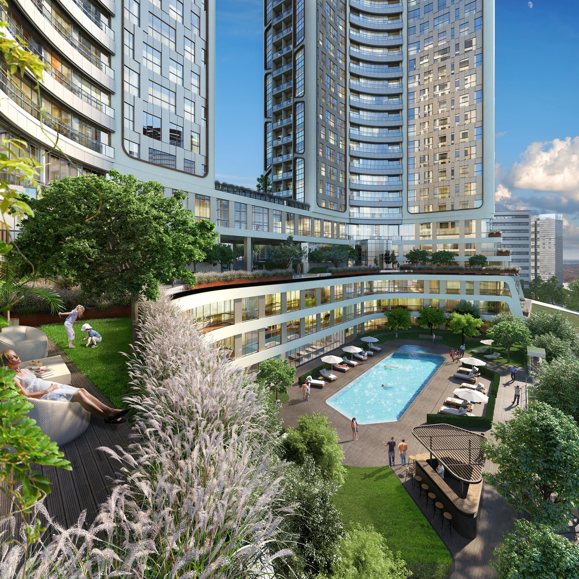 Family Apartments with Extensive Green Space in Kadıköy