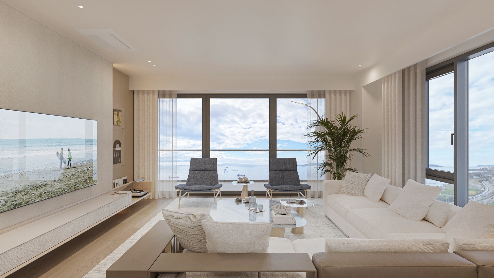 Spacious Coastal Apartments with Marmaray Access in Kartal